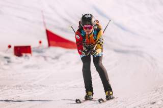 Tatjana Paller (DAV Tölz) beim Mixed Relay Weltcup in Val Thorens (26.11.2023)