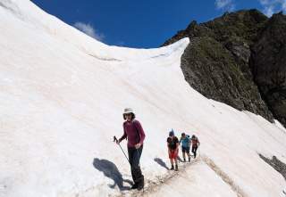Schneesituation am Schrimmennieder (Stubaier Höhenweg) am vergangenen Wochenende